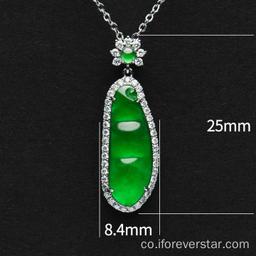 U signore Greenamente Green Jade Green Green Jadeite Collana Collana